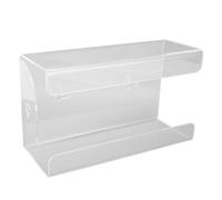 ZJchao Tissue Box Holder for Kitchen, Clear Wall Mounted Dispenser with Adhesive & Expansion Screw, Space Saving Glove Box Organizer for Home Use