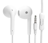 ZJchao U19 Wired Earphone, Small Lightweight Ergonomic Earbuds with Wire Control for Mobile Phone Tablet Computer, HiFi Sound Quality Surround Sound Stable Fit Comfortable Wear (White)