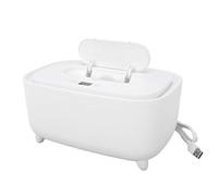 ZJchao USB Electric Wet Wipes Warmer Heated Wet Tissue Container Smart Temperature Control 40-55°C Portable Top Heating Design with Sealed for On the Go Use
