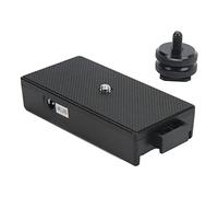 ZJchao V Mount Battery Plate, Plastic Battery Plate Camera Power Supply Adapter with 2 DC 7.4V Output for NPF Series