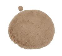 ZJchao Warm Comfy Round Pet Sleeping Mat with Small, Soft Design for Indoor Outdoor Use, 45cm/17.7in Cheese White (Grey)