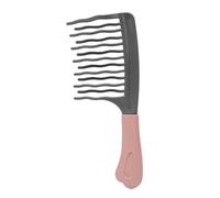 ZJchao Wide Tooth Comb for Curly Hair, Double Row Wavy Teeth Detangling Comb for Thick Long Wet Hair, with Contoured Grip Handle for Women and Men