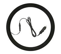 ZJchao Wireless Beige Cordless Auto Heated Steering Wheel Cover Universal Size Quick Heating Cozy Comfort for Cars Trucks SUVs Black Suede Fabric
