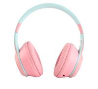 ZJchao Wireless Headphones with Microphone BT 5.3 Long Battery Life Foldable Design for Gaming Music Listening Soft Comfortable Ear Cushions LED Light (Pink)