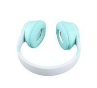 ZJchao Wireless Headphones with Microphone BT 5.3 Long Battery Life Foldable Design for Gaming Music Listening Soft Comfortable Ear Cushions LED Light (Green)
