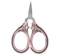 ZJchao with Large Finger Stainless Steel Sewing Scissors - Portable Thread Embroidery Tailor Handicraft Scissors for Sewing, Quilting & Crafting (Rose Gold)