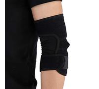 ZJchao Women Skin Colour Elbow Support Brace Hook and Loop Design Protector for Tennis Badminton Sports Adults Comfortable Fit Black Flesh Color (Black)