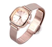 ZJchao Women's Gradient Dial Quartz Watch, Stainless Steel Band High Definition Stylish Wrist Watch, Suitable for Various Activities, Perfect Present for Women (Rose Gold)