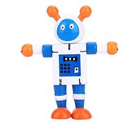 ZJchao Wood Building Kits For Kids, Wood Robot Toy Robot Building Kit Astrobot Toy With Its Flexible Design For Both Boys and Girls (White)