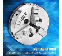 ZJchao Wood Lathe Chuck, SANOU K01-80B 80mm Diameter Mini Lathe Chuck Wood Accessories 3 - Jaw Manual Self Centering