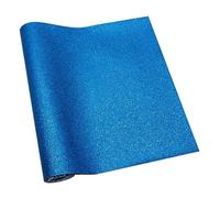 ZJCNHY Shimmer Fine Glitter Faux Leather Sheets Solid Color Synthetic Leather Fabric Roll For Earrings Hair Bows Pouches Bags. (Color : 6 electric blue, Size : 30x140cm)