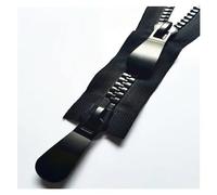 ZJCNHY Two Way Open Ended Zipper 1Pcs 60Cm-120Cm Zippers Double Slider Single Puller Open-end Zip for Jacket (Color : Black, Size : 60CM 1PCS_NO15)