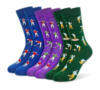 ZJEEACO 3 Pair Novelty Golf Socks, Golf Gifts for Men UK, Cotton Golf Accessories Socks for Mens Size 9-12, Fathers Day Christmas Birthday Presents for Dad Husband Uncle Grandpa
