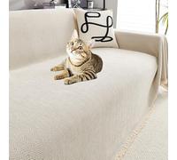 ZJEQZH Sofa Throws Large, Herringbone Sofa Throw, Autumn Blanket, Extra Large Throws for Settees, with Decorative Fringe, for Settees Couch and Armchairs(White,180cm x 380cm)