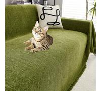 ZJEQZH Sofa Throws Large, Herringbone Sofa Throw, Autumn Blanket, Extra Large Throws for Settees, with Decorative Fringe, for Settees Couch and Armchairs(Green,90cm x 90cm)