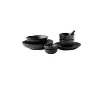 ZJFHEYUO 32 Pcs Ceramic Dinnerware Set, Dinner/Lunch Plate for 8 People Indoor Outdoor Safe, Kitchen Dishes, Plates and Bowls Sets,Round Salad Plates Picnic Bowls for Holiday Home Party