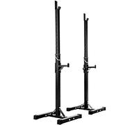 ZJFHEYUO Adjustable fitness barbell rack squat rack weightlifting rack bench press rack dumbbell rack for leg strength and buttocks power training