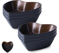ZJFHEYUO Bowls Soup Bowls Ceramic BowlSoup Bowl Rice Bowl reakfast Bowl Heart Shaped Ramekins Set Creme Brulee Ramekins Souffle Dish