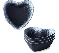 ZJFHEYUO Bowls Soup Bowls Ceramic BowlSoup Bowl Rice Bowl reakfast Bowl Heart Shaped Ramekins Set Creme Brulee Ramekins Souffle Dish