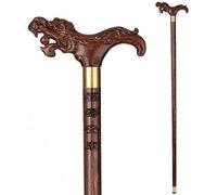 ZJFHEYUO Canes Solid Wood Chicken Wings Sizes Cane Walking Stick Head The Dragon Supplies Old Gifts Walker Crutch Solid Wood Cane Old Man Wooden Elderly Crested Head Faucet Crutch innovate