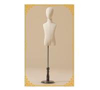 ZJFHEYUO Child Mannequin Torso Body Dummy Model With Head For Clothing Store Display Sewing Design Hanger With Adjustable Wooden Base 3 Colors,Antique Color-5