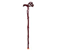 ZJFHEYUO Crutch Wooden Engravable Peach Head Handle Walking Stick Pear Wood High-End Suitable for The Elderly Crutch-11.19
