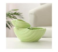 ZJFHEYUO Desktop Fountain, Creative ceramic tabletop waterfall fountain with conch design - decorate home and office