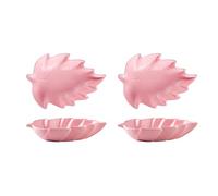 ZJFHEYUO Dip Bowls Set Soy Sauce Dish/Bowls 2 Pack Leaf Shape Sauce Dish Ceramic Soy Sauce Dishes Appetizer Plate Condiment Sauce Dipping Bowls for Salad Dessert Snack Appetizer o
