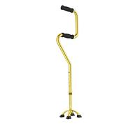 ZJFHEYUO Easy Walking Stick with Sponge Handle with 5 Adjustable Height Levels, Walking Sticks for The Elderly with Rheumatoid Arthritis, Crutch with 4 Non Slip Feet,Silver Practical