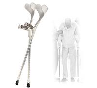 ZJFHEYUO Ergonomic Forearm Crutches, Aluminum Folding Crutches, Medical Crutches, for Elderly, Disabled and Physically Impaired, Supports up to 330 lbs