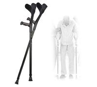 ZJFHEYUO Ergonomic Forearm Crutches, Aluminum Folding Crutches, Medical Crutches, for Elderly, Disabled and Physically Impaired, Supports up to 330 lbs