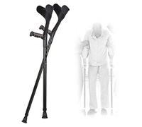 ZJFHEYUO Ergonomic Forearm Crutches, Aluminum Folding Crutches, Medical Crutches, for Elderly, Disabled and Physically Impaired, Supports up to 330 lbs