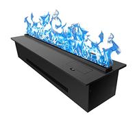 ZJFHEYUO Fireplace 3D Simulation Flame Electric Fireplace 13 Color Flame Ultra-Thin Metal Panel Embedded Fireplace Home Decoration Steam Fireplace With Remote Control And Hidden B-L 180cm