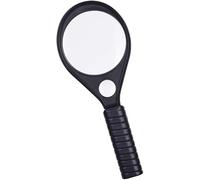 ZJFHEYUO Handheld Magnifier Double Mirror Design Magnifying Glass Non-Slip Handle Lens Magnifying Mirror Magnifying Lens for Home Learning Reading and Fault Finding Marriage