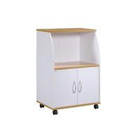 ZJFHEYUO Kitchen Storage Trolleys Mini Microwave Cart, Rolling Kitchen Island Cart with Storage Cabinet, Kitchen Furniture Serving Trolleys
