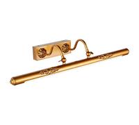 ZJFHEYUO LED Mirror Light Bathroom,Vintage Wall Light,Picture Light,Aluminum Acrylic Mirror Front Make-up Lighting,Arc Arm,180°Adjustable Lamp Head, Over Cabinet Lighting,Bronze Decoration