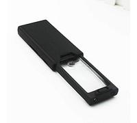 ZJFHEYUO Magnifying Pull Portable Glass 2.5 Times / 45 Times Handheld Reading Magnifier Mini High Power Mirror With LED Light, Black 16.5x4CM Magnifier for Reading Handheld