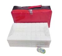 ZJFHEYUO Mahjong Set MahJong Professional Chinese Mahjong Set 144 Numbered Melamine Tile With Carrying Travel Bag For Home Mahjong Tiles