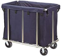 ZJFHEYUO Movable Trolleys Removable Bags with Laundry Basket Rectangle Rolling Laundry Sorters Hamper with Wheel Hotel Serving Cart Trolley for Lobby Room