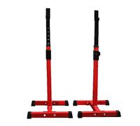 ZJFHEYUO Pair of Adjustable Squat Barbell Rack Stand 31-55 Inch Stand Solid Dumbbell Racks Steel Squat Barbell Free-Press Bench Home Gym Stretching Portable Re