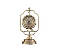 ZJFHEYUO Table Clocks Luxurious Cake Stand Golden Wedding Dessert Stand Afternoon Tea Snack Birdcage Metal Display Multi-Functional Cake Tray