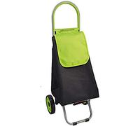 ZJFHEYUO Trolley Multi-Function Shopping Cart Lightweight and Portable Folding Steel Tube Trolley Rose Back Zipper Bag Storage Hand Trucks,Yellow,32 * 31 * 90cm