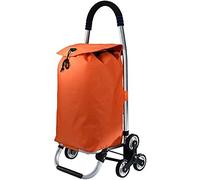 ZJFHEYUO Trolley Multi-Function Shopping Cart Stylish Lightweight Folding Trolley Waterproof Large Capacity Bag Mouth Drawstring Storage Hand Trucks,Brown