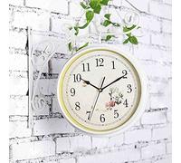 ZJFHEYUO Wall Clock Art Clock Double Sided Wall Clock Station Clock Little Bird Design Wrought Iron Train Clock 360 Degree Rotate for Indoor Garden - Outdoor Clocks Waterproof Wall Decor Clock