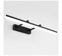 ZJFHEYUO Wall Light,Modern LED Bathroom Mirror Light, Cool White 6000K Make-up Mirror Front IP44 Waterproof with with Adjustable Angle,Black Decoration