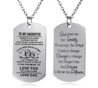 ZJFHTD To My Fiance Fiancee Dog Tag Necklace Future Husband Wife Boyfriend Girlfriend Valentine Gift, Stainless Steel, no