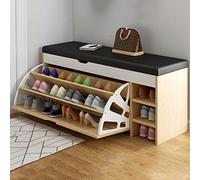 ZJFJMBD Shoe Storage Bench with Hidden Shoe Rack, Leather Shoe Organizer Cabinet 100x30x51 Cm - Entryway Shoe Bench Seat, Modern Entryway Decorative Furniture