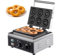 ZJGFCB Donut Maker Machine, 6 Holes Electric Doughnut Maker Non-Stick, 1550W Double-Sided Heating - Ideal For Bakery, Mall, Dessert & Coffee Shop Business