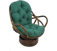 ZJGFCB Waterproof Swivel Rocker Chair Cushion, Soft Thicken Washable Rocker Cushions Replacement For Outdoor/Indoor Recliner Rattan Folding Chair Garden Patio(Color:Green)