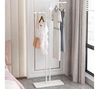 ZJGJDZZ Metal Coat Rack Stand: Double Pole Clothing Rack with Marble Base Standing Coat Hanger Stand with Hooks for Entryway Living Room Bedroom Office B,30 * 60 * 170CM